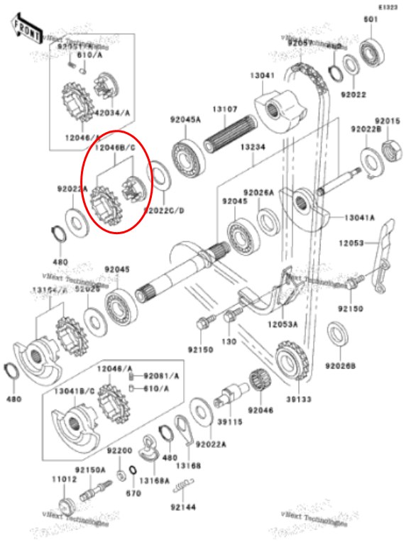 OEM SPRKT BLNCR KLR 96-18 18T